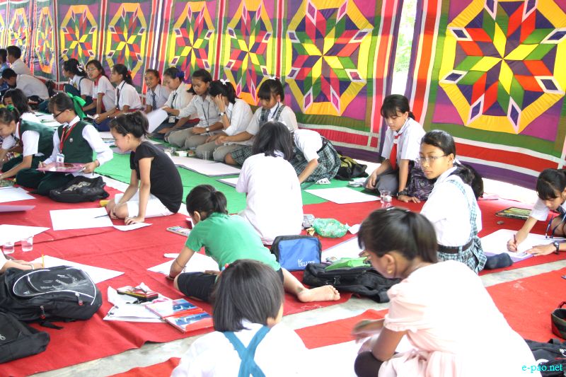 Painting competition at 12th Arambam Somorendra Memorial Day at Khurai, Imphal :: June 10 2012