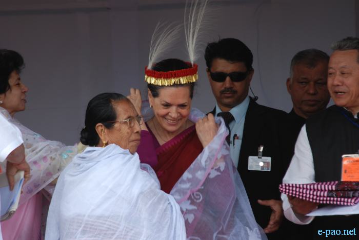 UPA chairperson Sonia Gandhi visits Manipur : 12th November 2010