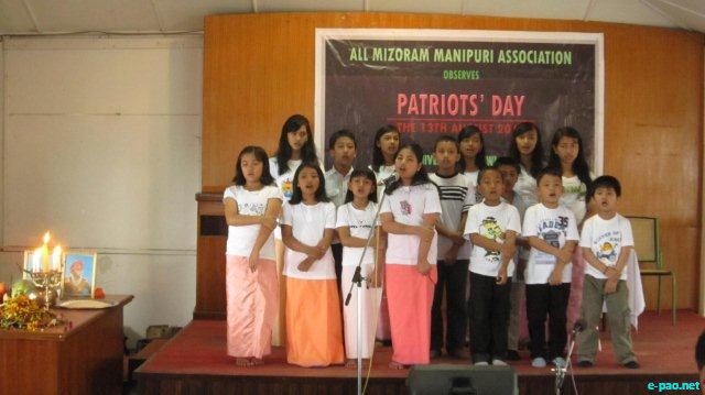 Leibak Ningba Esei, Patriotic group song by Manipuris on Patriots' Day (Athoubasingee Numit) at Aizawl, Mizoram, 13 August 2011