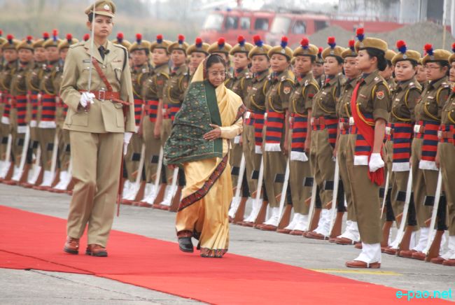 Pratibha Devisingh Patil - President of India visit to Imphal :: 10 March 2011