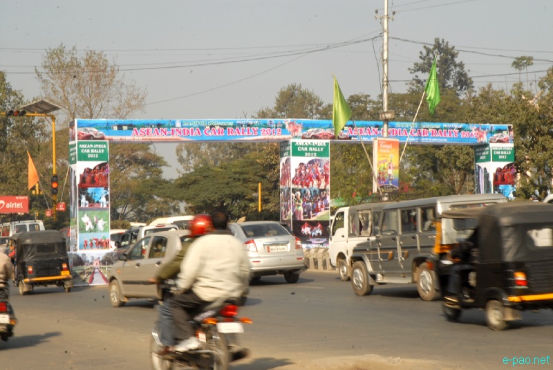 ASEAN-INDIA Car Rally 2012  passing through Imphal and Flagged-Off from Kangla by CM of Manipur :: 15 December, 2012