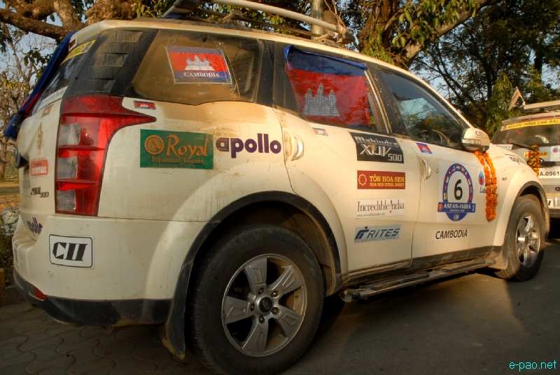 ASEAN-INDIA Car Rally 2012  passing through Imphal and Flagged-Off from Kangla by CM of Manipur :: 15 December, 2012