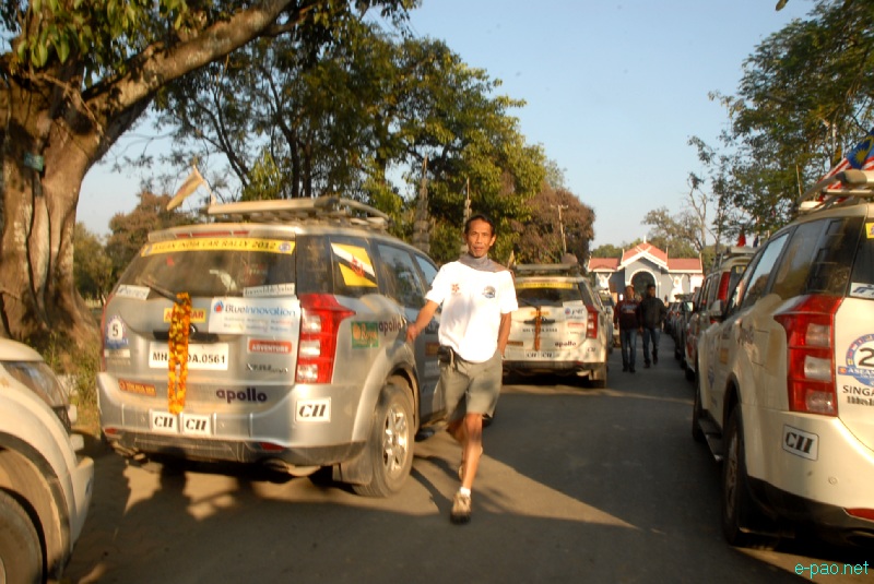 ASEAN-INDIA Car Rally 2012  passing through Imphal and Flagged-Off from Kangla by CM of Manipur :: 15 December, 2012
