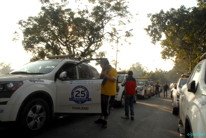 ASEAN-INDIA Car Rally 2012  passing through Imphal and Flagged-Off from Kangla by CM of Manipur :: 15 December, 2012