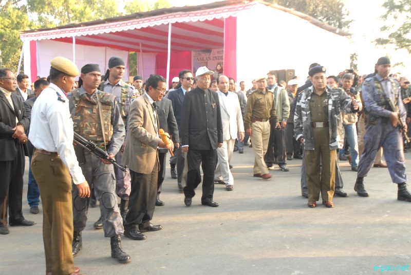 ASEAN-INDIA Car Rally 2012  passing through Imphal and Flagged-Off from Kangla by CM of Manipur :: 15 December, 2012