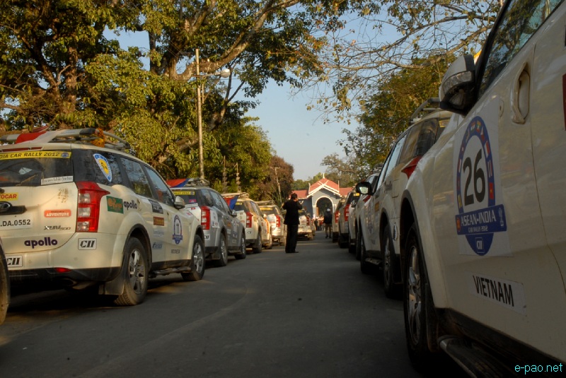 ASEAN-INDIA Car Rally 2012  passing through Imphal and Flagged-Off from Kangla by CM of Manipur :: 15 December, 2012