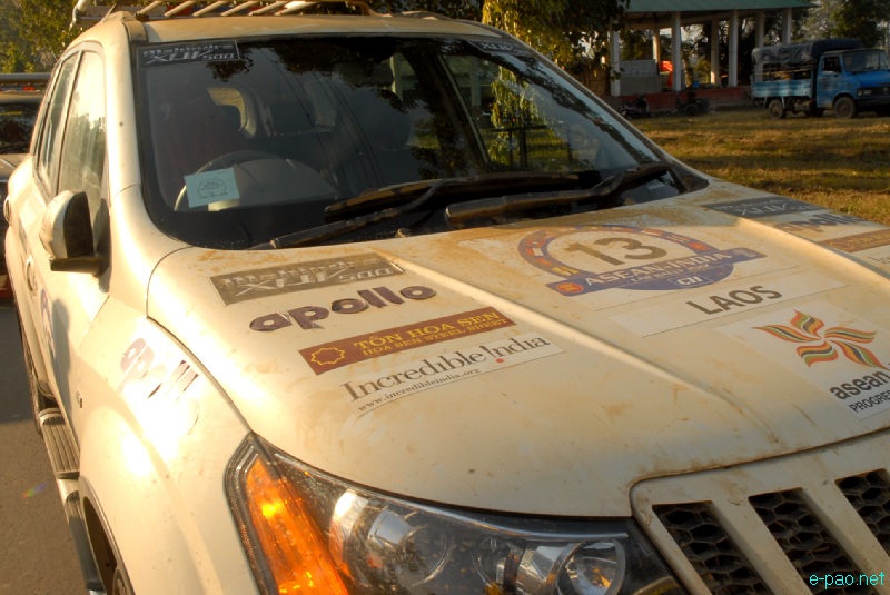 ASEAN-INDIA Car Rally 2012  passing through Imphal and Flagged-Off from Kangla by CM of Manipur :: 15 December, 2012