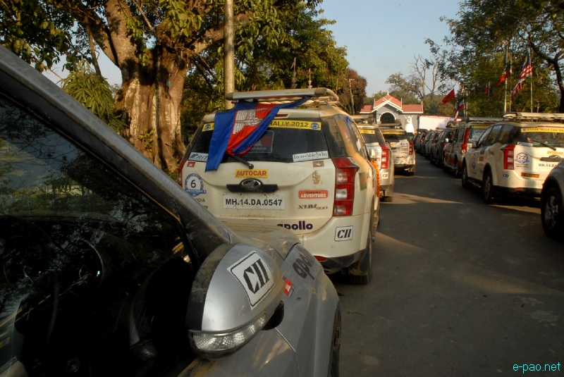 ASEAN-INDIA Car Rally 2012  passing through Imphal and Flagged-Off from Kangla by CM of Manipur :: 15 December, 2012