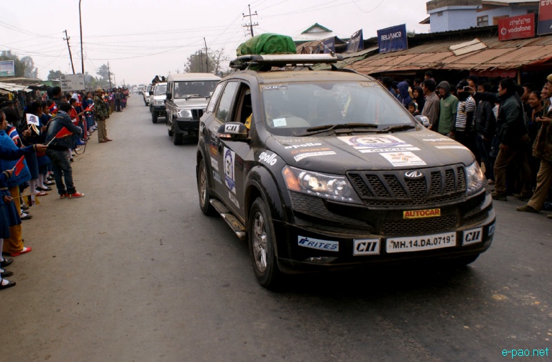 ASEAN-INDIA Car Rally 2012  passing through Kakching Area, Manipur :: 15 December, 2012