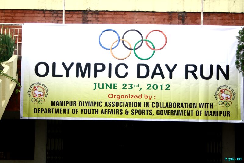 Olympic Run Day observed in Manipur flagged off from Khuman Lampak Main Stadium :: June 23 2012