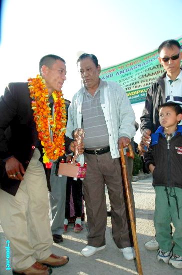 Living with HIV - Kh Pradip at Airport :: January 2009