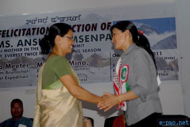 Felicitation Function of Team Arunachal on scaling Mt Everest :: June 20 2011