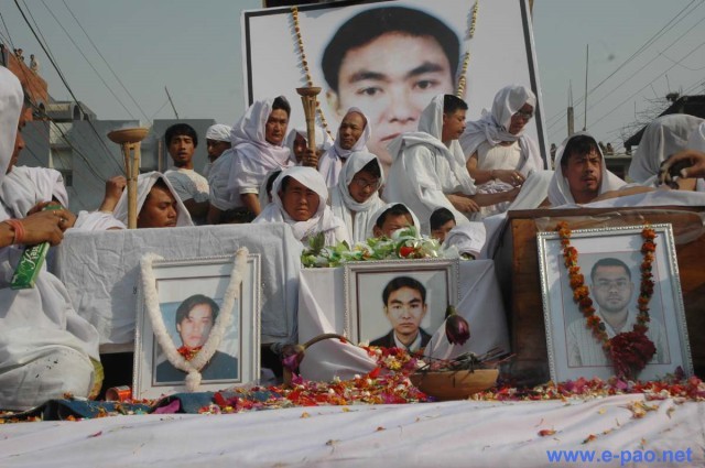 Funeral Procession of Thingnam Kishan and two staff :: Feb 23 2009
