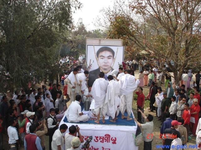 Funeral Procession  for the last rites of the  SDO Th Kishan and his two staff :: 23rd Feb 2009