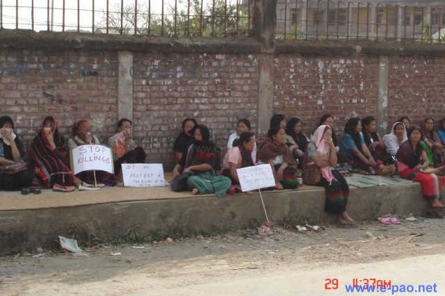 Protest of the gruesome murders of Kishan and his 2 associates :: Thangkhul Avenue :: 27th Feb 2009