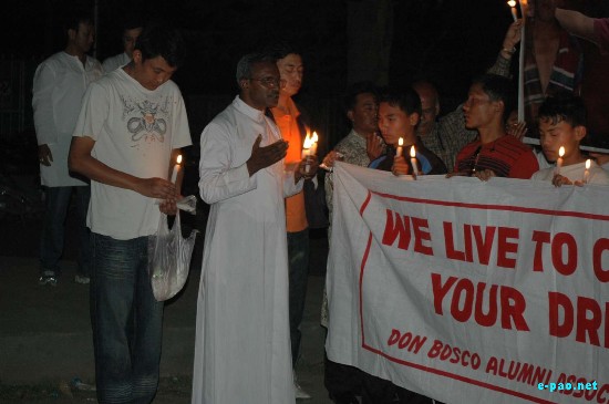 Global candle lighting at Imphal :: 05 Apr 2009