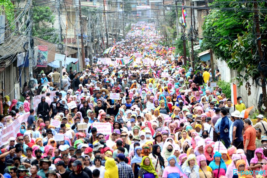 Mass Rally against Chin-Kuki Narco-Terrorism at THAU to Hapta Kangjeibung :: 29th July 2023