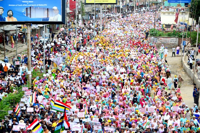 Mass Rally against Chin-Kuki Narco-Terrorism at THAU to Hapta Kangjeibung :: 29th July 2023