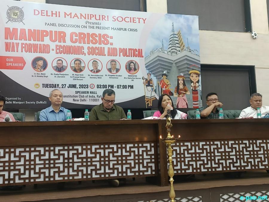 Panel Discussion 'Manipur Crisis: Way Forward - Economic, Social and Political' at Delhi :: 27th June 2023