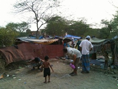 Rohingyas camp at New Delhi in June 2012