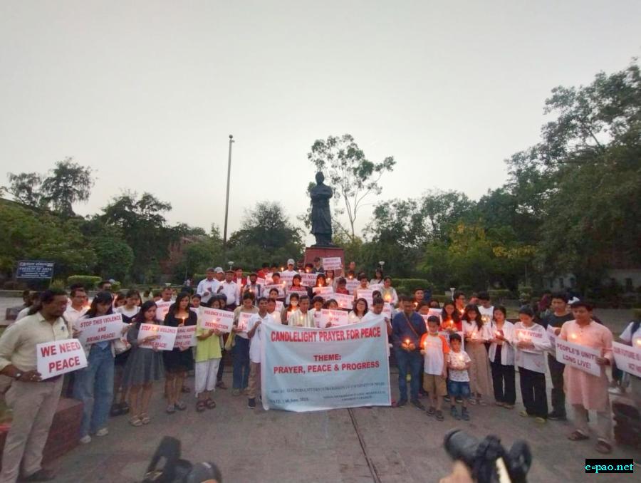 Candle Light Vigil at Delhi University calling for justice for all, peace, and communal harmony in Manipur :: 13th June  2023