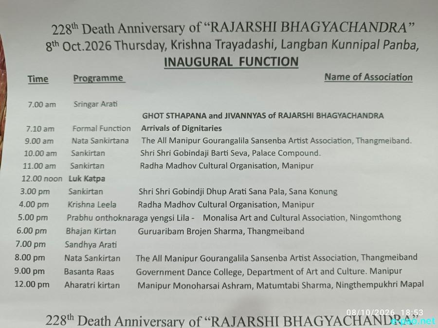 228th Bheigyachandra Death Anniversary at Nabadwip, West Bengal from October 08-13th 2026