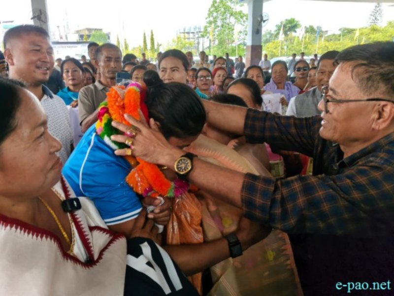 Reception of Pukhrambam Sushila Chanu & Bichu Devi Kharibam at Imphal Airport :: October 05th 2026