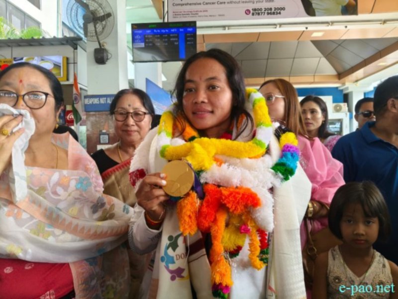 Reception of Pukhrambam Sushila Chanu & Bichu Devi Kharibam at Imphal Airport :: October 05th 2026