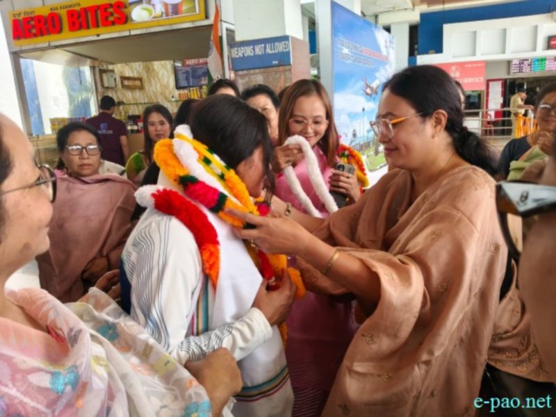 Reception of Pukhrambam Sushila Chanu & Bichu Devi Kharibam at Imphal Airport :: October 05th 2026