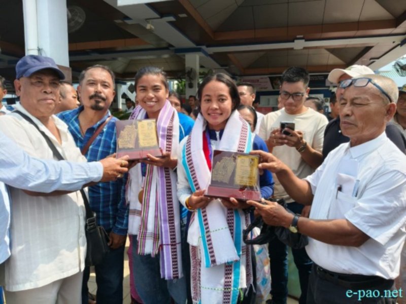Reception of Pukhrambam Sushila Chanu & Bichu Devi Kharibam at Imphal Airport :: October 05th 2026