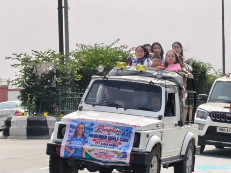 Reception of Pukhrambam Sushila Chanu & Bichu Devi Kharibam at Imphal Airport :: October 05th 2026