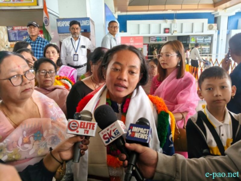 Reception of Pukhrambam Sushila Chanu & Bichu Devi Kharibam at Imphal Airport :: October 05th 2026