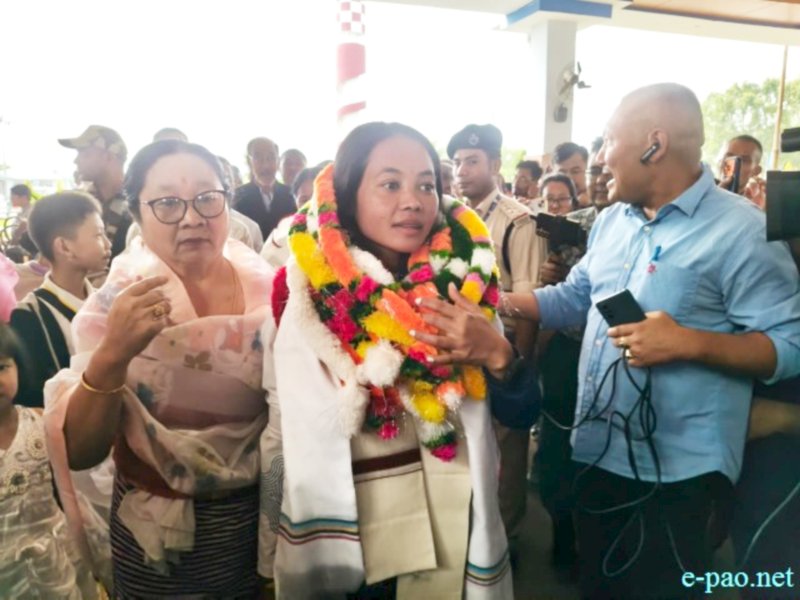 Reception of Pukhrambam Sushila Chanu & Bichu Devi Kharibam at Imphal Airport :: October 05th 2026